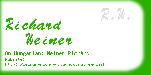 richard weiner business card